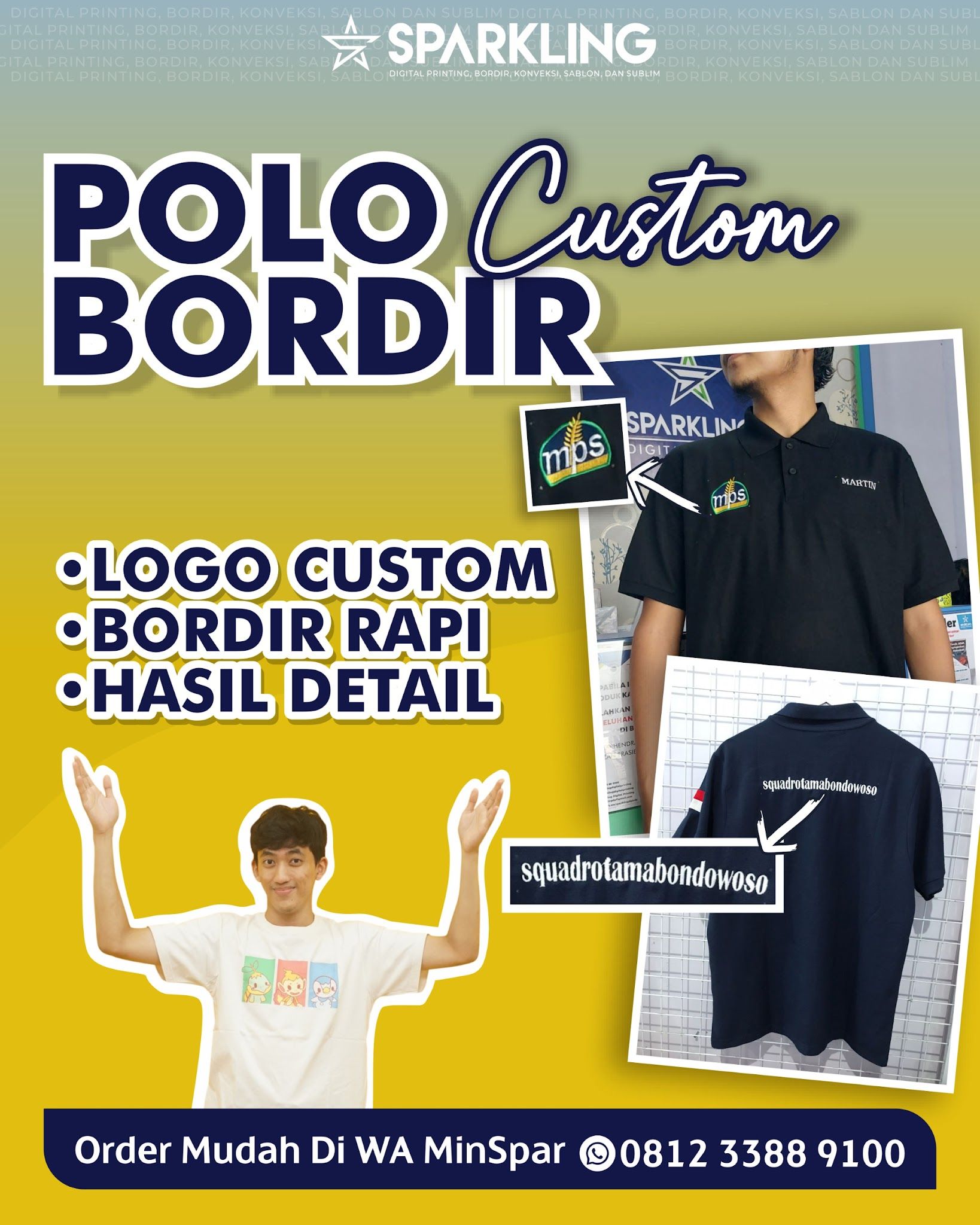 Kaos Polo Bordir: info produk 3