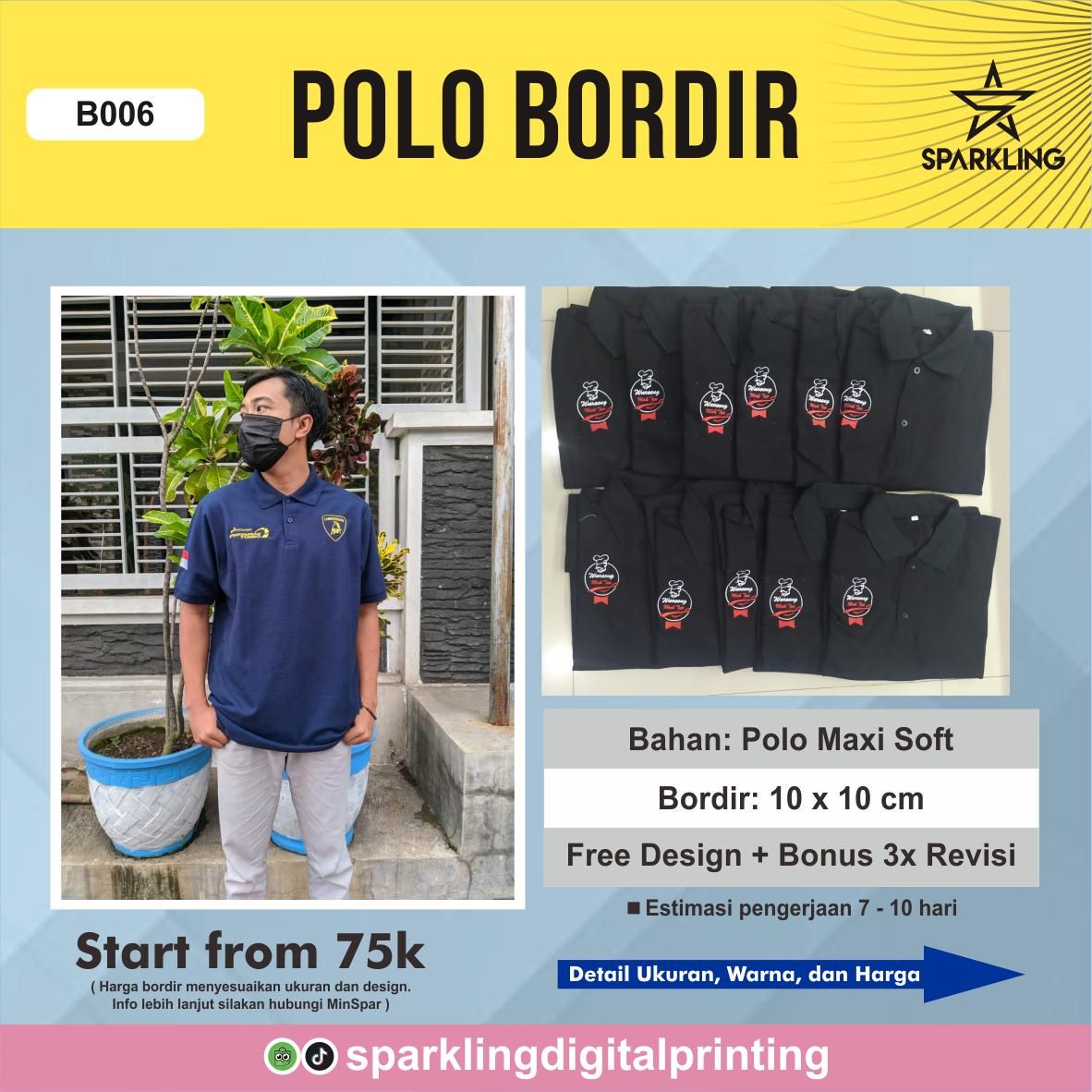Kaos Polo Bordir: info produk 2