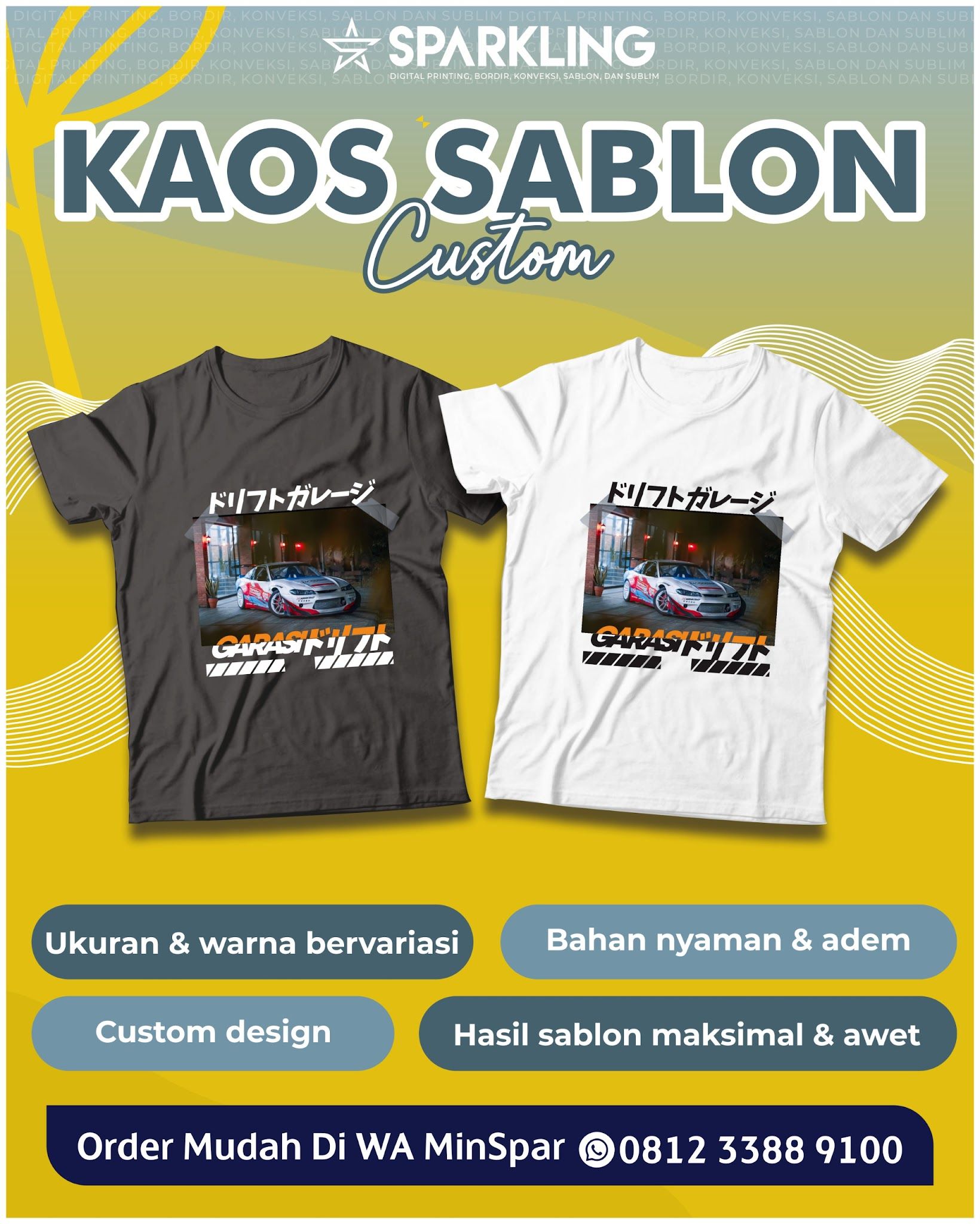 Kaos Sablon Custom: info produk 3